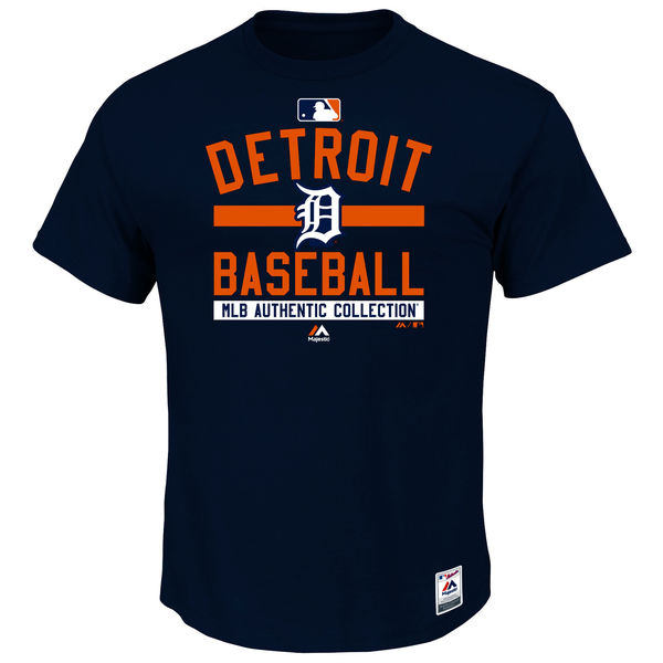 MLB Men Detroit Tigers Majestic Big  Tall Authentic Collection Team Property TShirt  Navy->->Sports Accessory